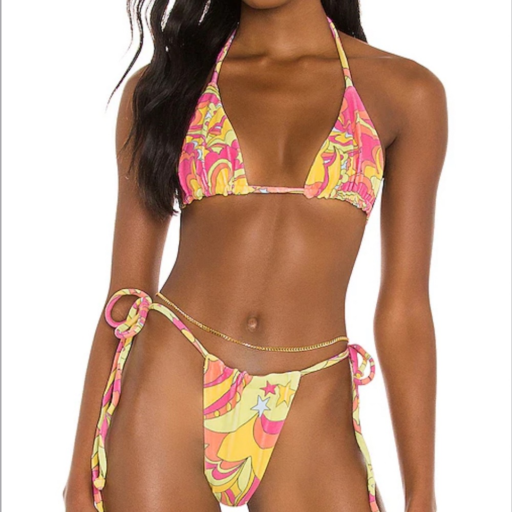🆕 Frankie’s Bikini Terry Tia Top and Enzo Bikini Bottoms in Peace Terry